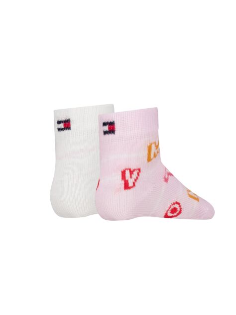 Roz 2-Pack Sosete Scurte Cu Dungi Pentru Copii  Nou nascuti