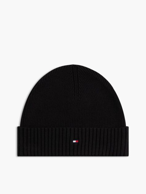 Negru Caciula Cu Casmir Hilfiger Flag   Barbati