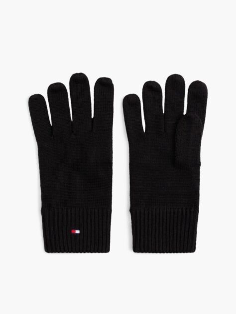 Negru Manusi Din Casmir Hilfiger Cu Steag Brodat   Barbati