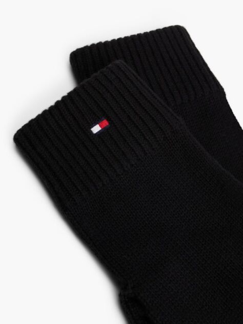 Negru Manusi Din Casmir Hilfiger Cu Steag Brodat   Barbati