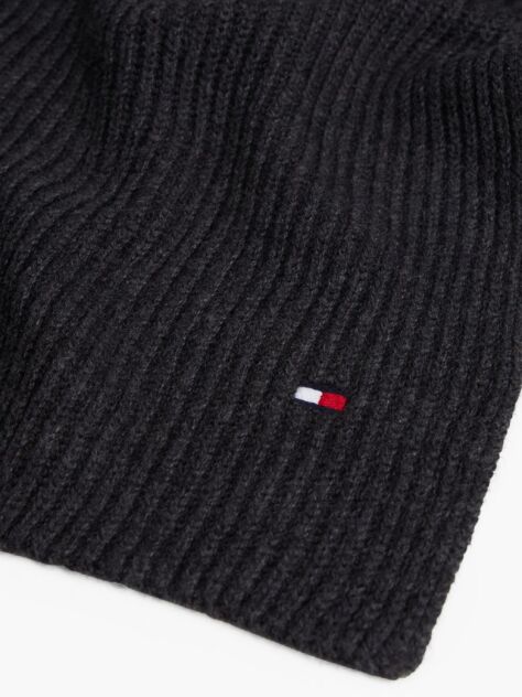 Grey Hilfiger Flag Embroidery Scarf with Cashmere  Men