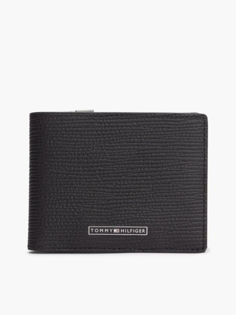 Negru Portofel Bifold TH Business Din Piele  Barbati