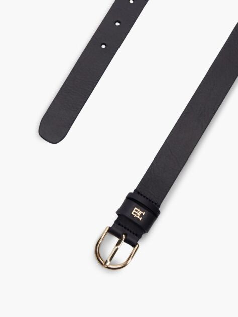 Blue Essential TH Monogram Leather Belt  Women