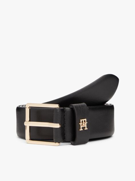 Negru Curea Din Piele Cu Catarama Patrata TH Monogram  Femei