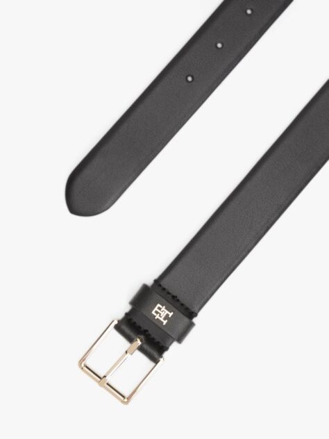 Negru Curea Din Piele Cu Catarama Patrata TH Monogram  Femei