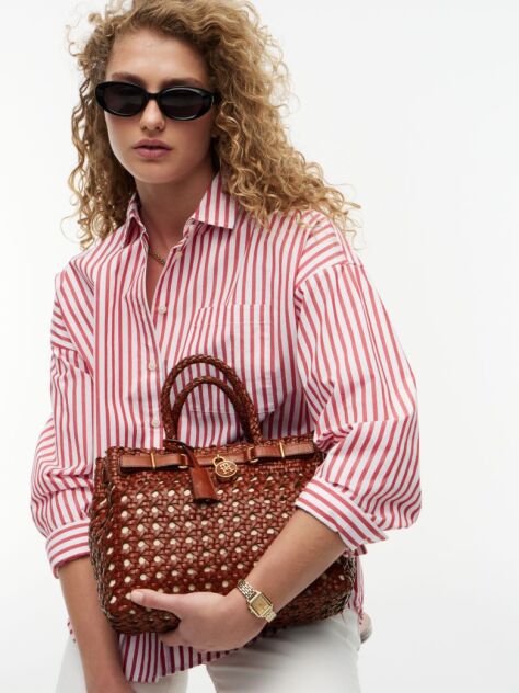 Maro The American Icon Geanta Tote Din Piele Impletita  Femei