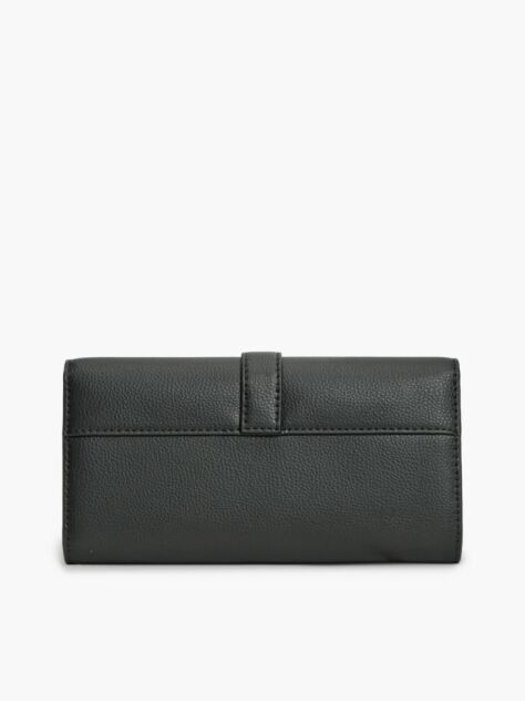 Negru Portofel Flap Cu Monograma TH  Femei