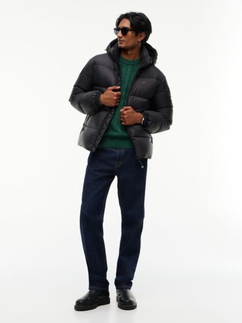 Black Water Repellent Down Jacket  Men