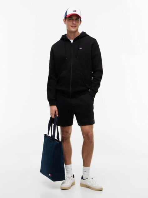 Black Regular Hoody Zip Thru  Men