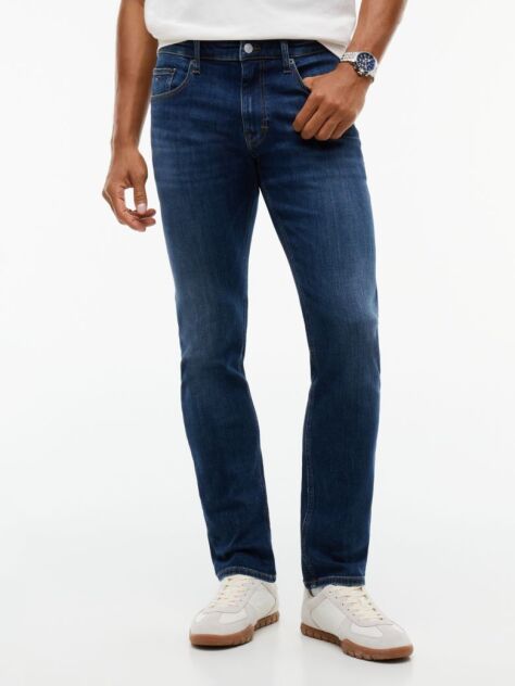 Denim Blugi Scanton Cu Croiala Slim Whiskered  Barbati