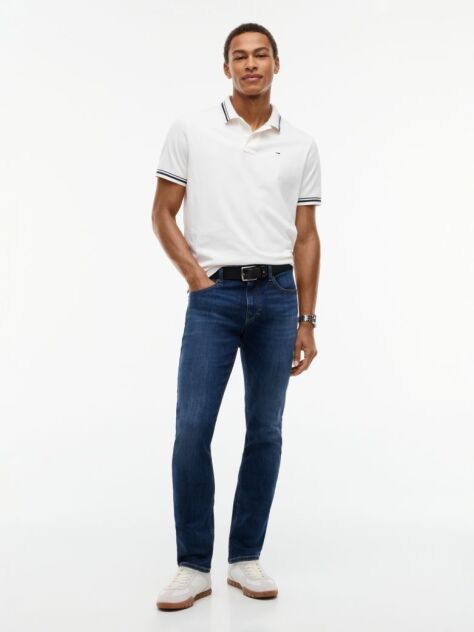 Denim Blugi Scanton Cu Croiala Slim Whiskered  Barbati
