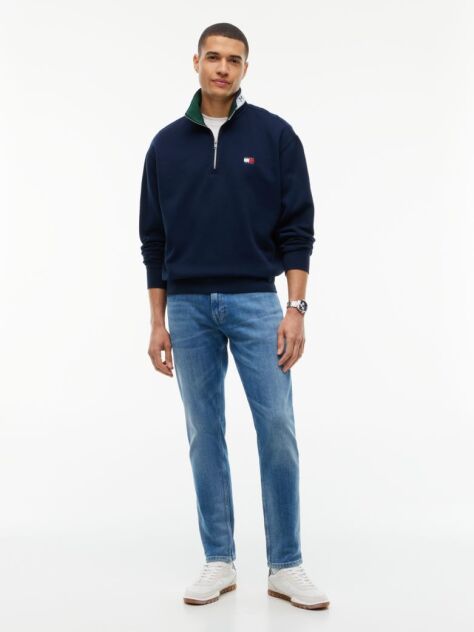 Denim Blugi Austin Faded Cu Croiala Tapered Slim  Barbati