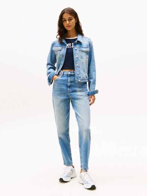 Denim Ultra High Rise Tapered Mom Jeans  Women