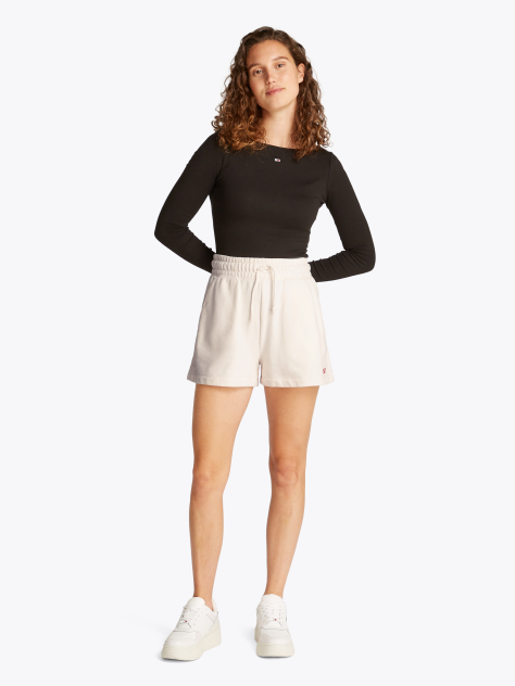 White Relaxed Sweat Shorts  Women