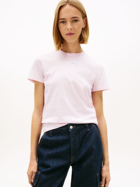 Pink Logo Crew Neck T-Shirt  Women