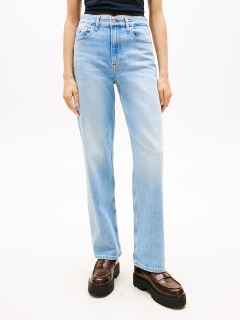 Denim Blugi Inalti Cu Croiala Straight Si Slim  Femei