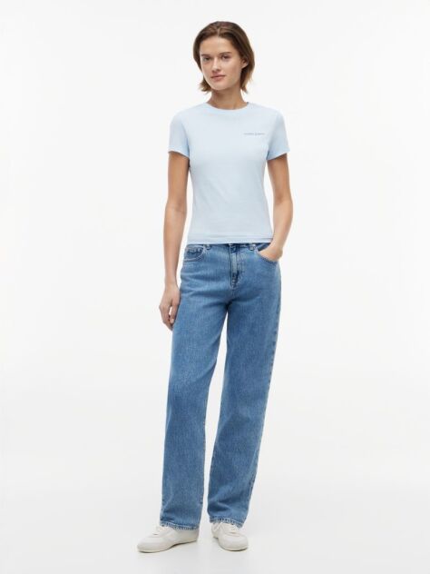Blue Logo Slim Jersey T-Shirt  Women