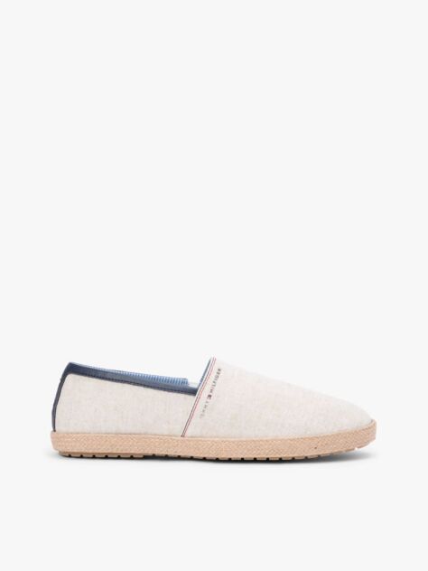 Alb Espadrile Din In Chambray  Barbati