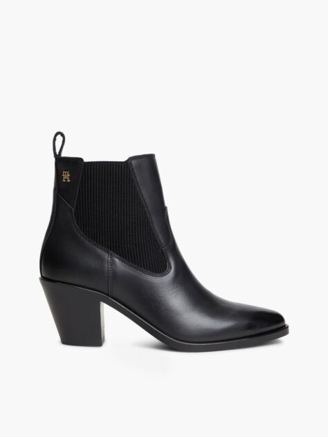 Negru Botine Chelsea Western Din Piele  Femei