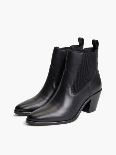Negru Botine Chelsea Western Din Piele  Femei