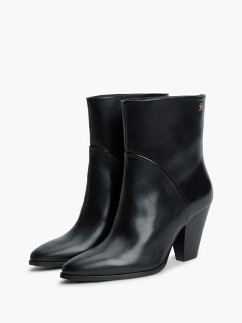 Negru Botine Din Piele Cu Toc Stileto   Femei