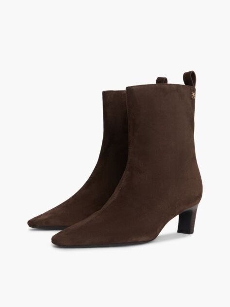 Maro Botine Kitten Din Suede Cu Toc  Femei