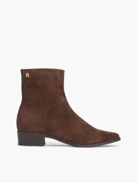 Maro Botine Din Suede Cu Fermoar  Femei