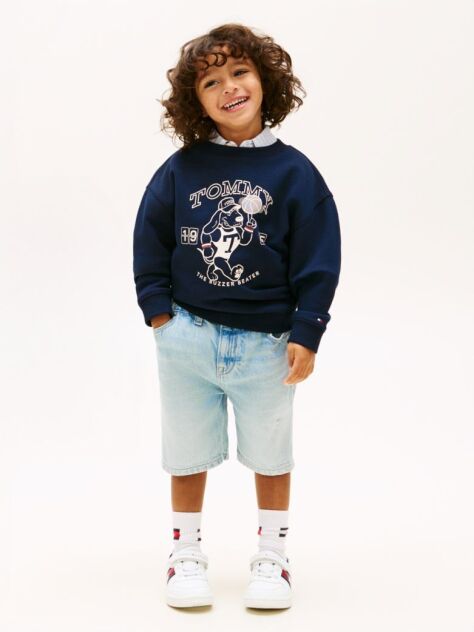 Denim Distressed Straight Leg Denim Shorts  Boys