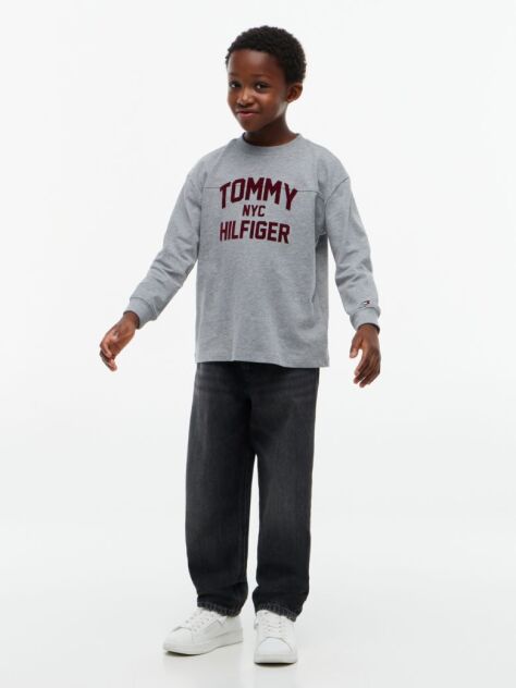 Grey Logo Long Sleeve T-Shirt  Boys
