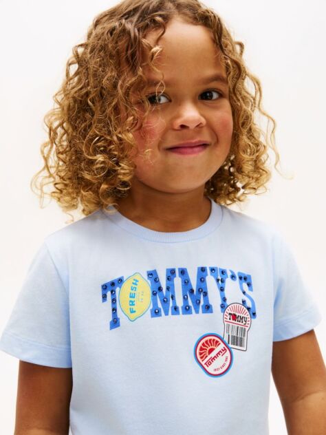 Blue Fruit Logo Jersey T-Shirt  Girls