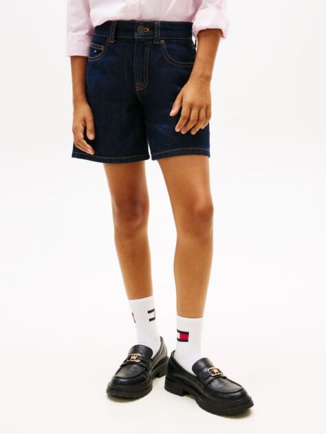 Blue Relaxed Denim Bermuda Shorts  Girls