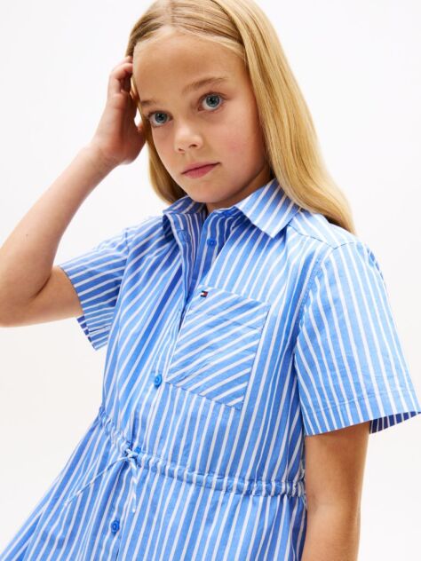 Multi Rochie Tip Camasa Din Poplin Cu Dungi  Fete