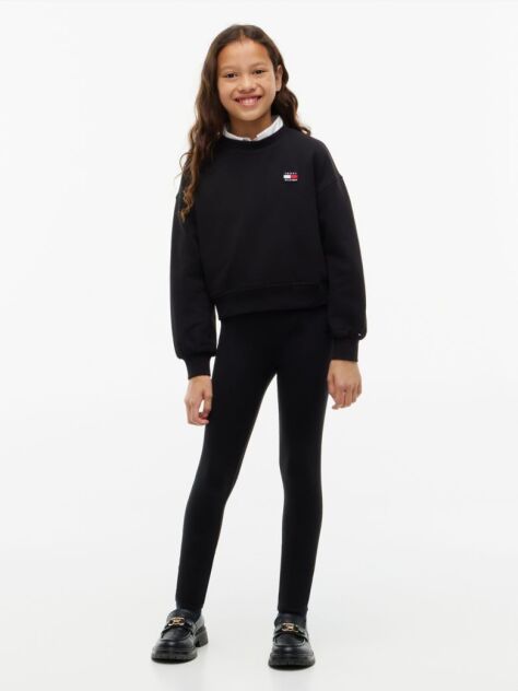 Black Heritage Logo Sweatshirt And Leggings Set  Girls