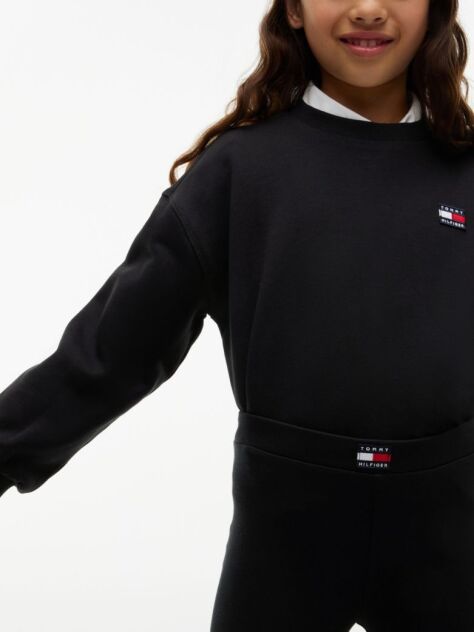 Black Heritage Logo Sweatshirt And Leggings Set  Girls