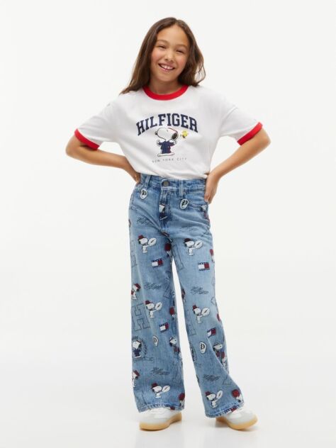 Denim Mabel High Rise Wide Leg Peanuts® Jeans  Girls
