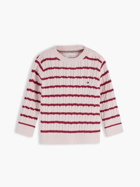 Multi Flag Embroidery Cable Knit Jumper  Newborn
