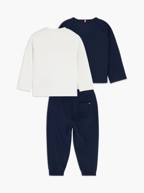 Blue Set Cu T-Shirt Cu Maneca Lunga Si Croiala Lejera  Nou nascuti