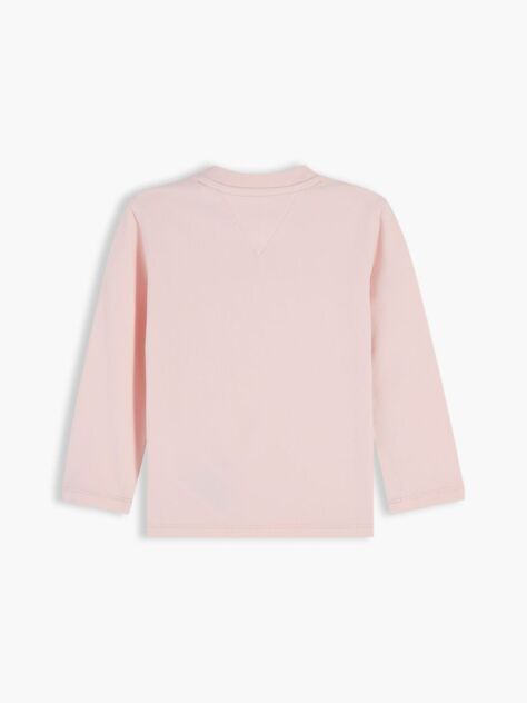 Roz T-Shirt Cu Maneca Lunga Si Logo  Nou nascuti