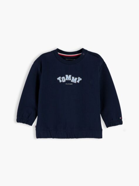 Blue Bluza De Trening Cu Guler Rotund Si Steag Brodat  Nou nascuti