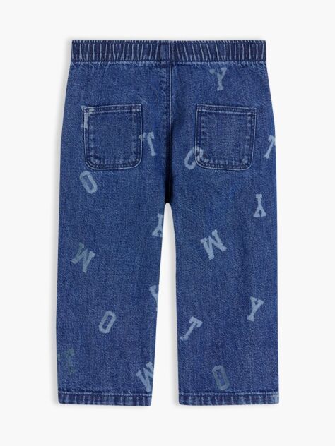 Denim Blugi Cu Talie Elastica Si Logo  Nou nascuti