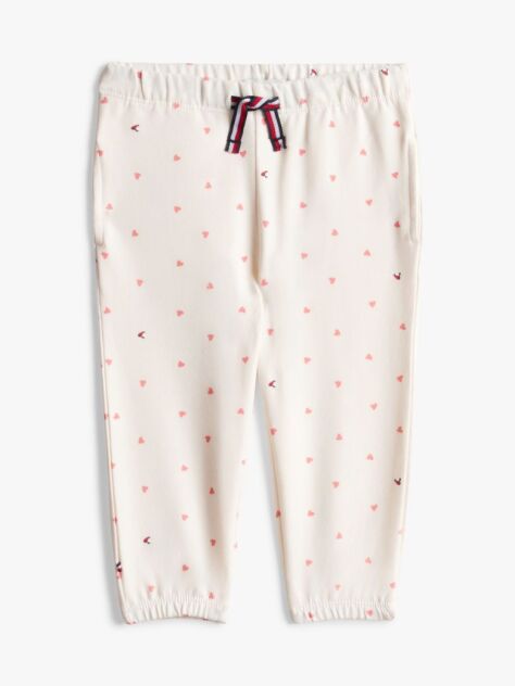 Beige Print Drawstring Joggers  Newborn