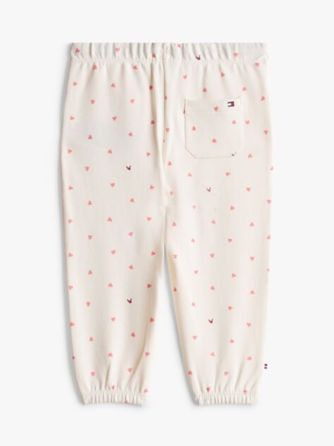 Beige Print Drawstring Joggers  Newborn