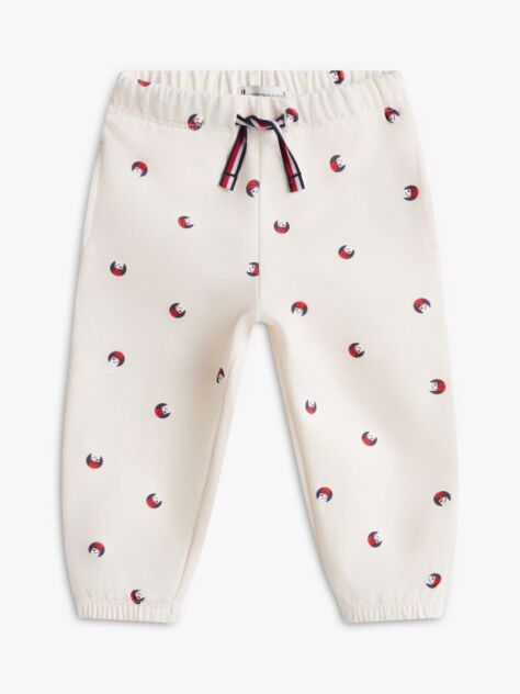 Beige Print Drawstring Joggers  Newborn