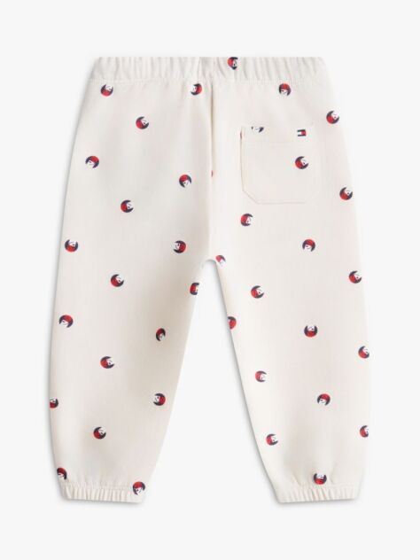 Beige Print Drawstring Joggers  Newborn