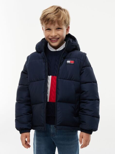 Blue Heritage Back Logo Ripstop Puffer Jacket  Kids Unisex