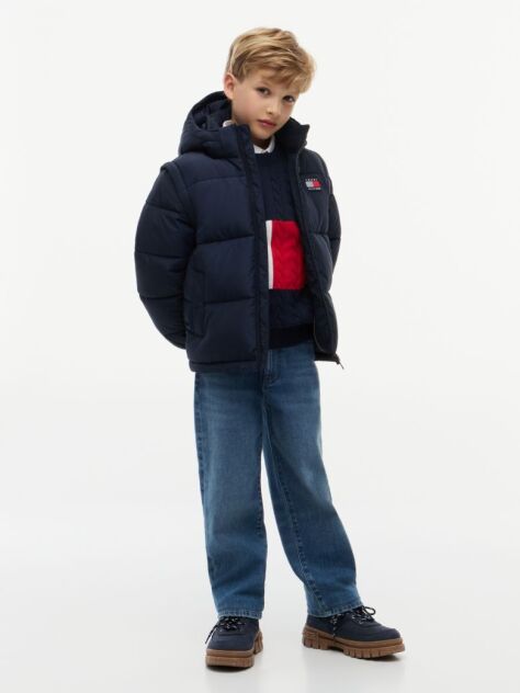 Blue Heritage Back Logo Ripstop Puffer Jacket  Kids Unisex