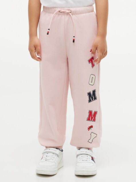 Roz Pantaloni Joggers Cu Logo  Copii unisex