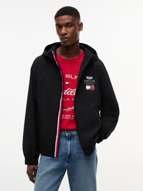 Negru Hanorac Cu Logo-ul Echipei TH x Cadillac Formula 1®  Unisex
