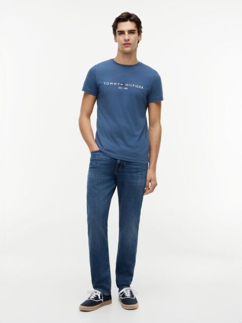 Blue Logo Slim Fit Jersey T-Shirt  Men