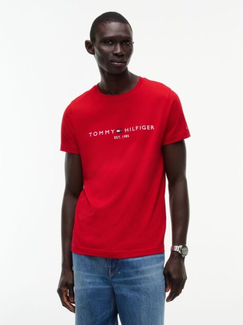 Red Logo Slim Fit Jersey T-Shirt  Men
